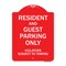 Signmission Resident & Guest Parking Violators Subject To Towing Heavy-Gauge Alum Sign, 24" x 18", RW-1824-9898 A-DES-RW-1824-9898 - alternate 1